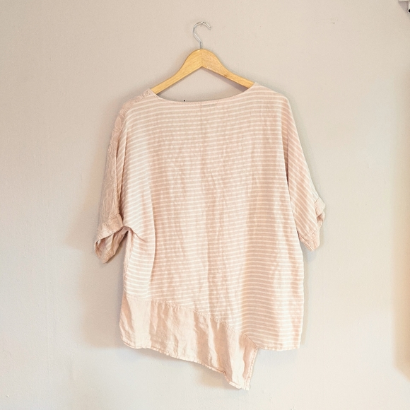 Linen Made in Italy Embroidered Blouse - Picture 4 of 5